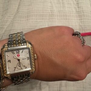 Michele watch two tone with stones